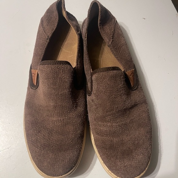 OluKai Women’s Size 9 Pehuea Heu-W Full Grain Leather Slip On Shoes - Picture 5 of 9